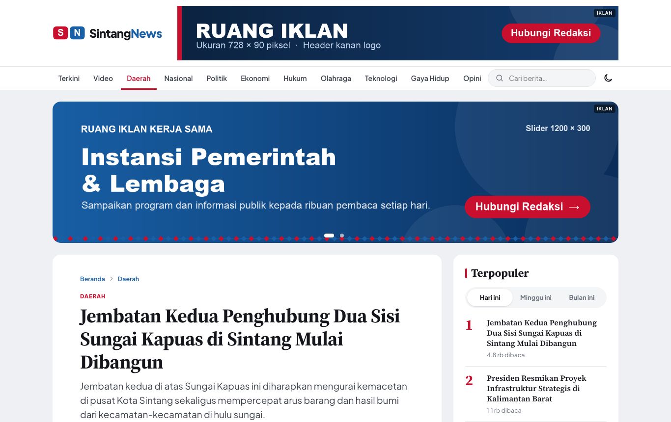 Halaman artikel desktop