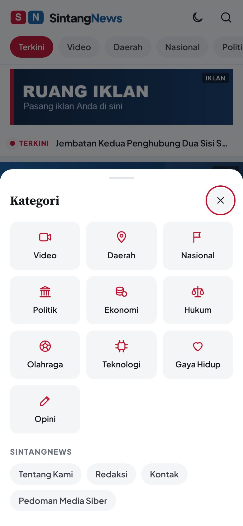 Panel Kategori HP